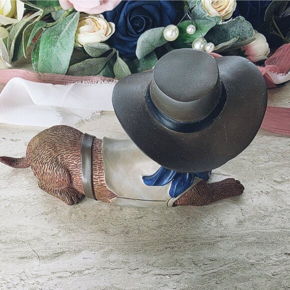 The Hamilton Collection Dachshund Spurs N Fur Bone a Fide Rebel Cowboy Figurine - Picture 6 of 11
